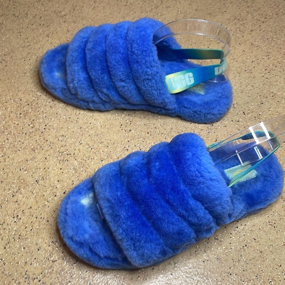 UGG Fluff Yeah Gradient Slide Mystic Blue US 5
